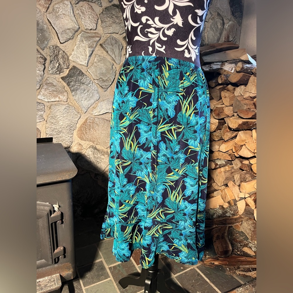 Citiknits Tropical Blue & Green Skirt 1X
